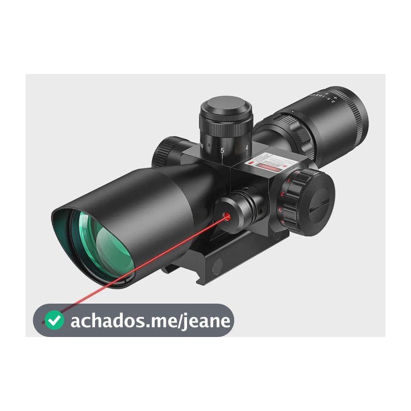 Luneta De Mira 3-10x42 Retículo Luminoso Laser Vermelho Preto
