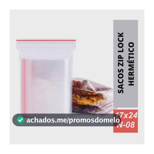 100 Sacos Zip Lock Abre E Fecha Hermético 17x24 Talge