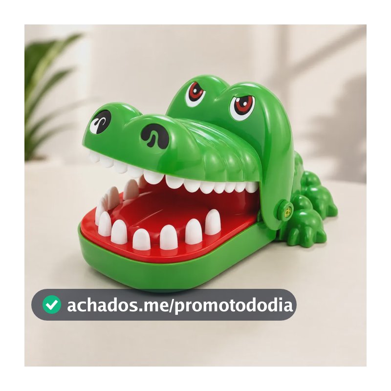 Brinquedo Divertido Crianças Jacaré Morde Dedo Jogo Dentista Verde