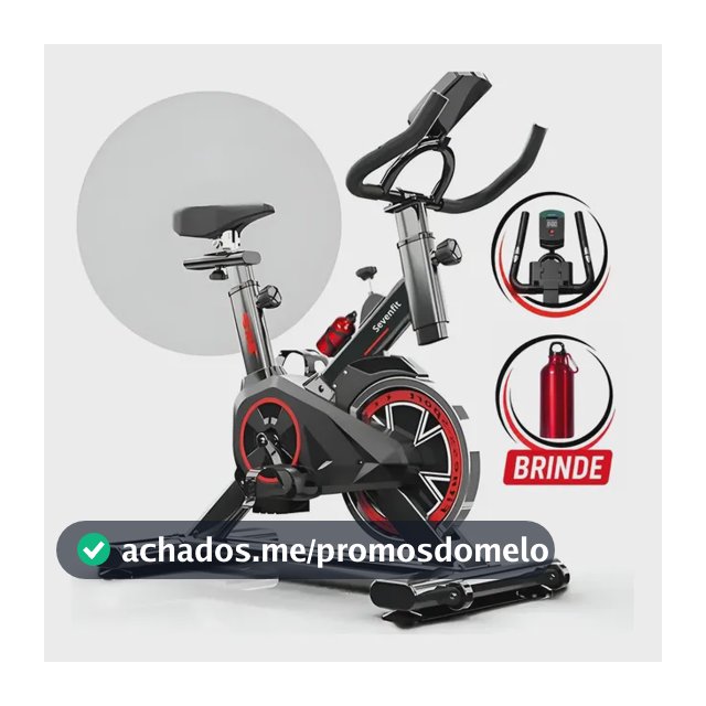 Bicicleta Ergométrica Bike Spinning 6kg Sensação Inércia Fitness Preto E Vermelho Sevenfit Para Cardio