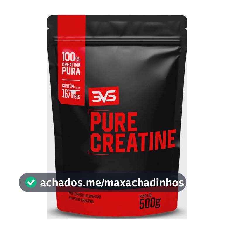 CREATINA MONOHIDRATADA 500g - 100% Pura - 3VS Nutrition