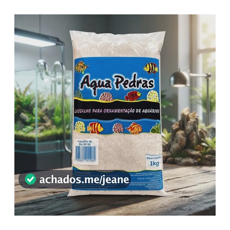 Cascalho de Rio Aqua Pedras Nº00 1Kg Substrato para Aquário