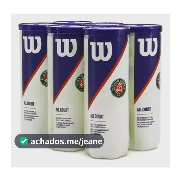 Bola De Tênis Wilson Performance Roland Garros All Court (Pack com 6 Tubos)