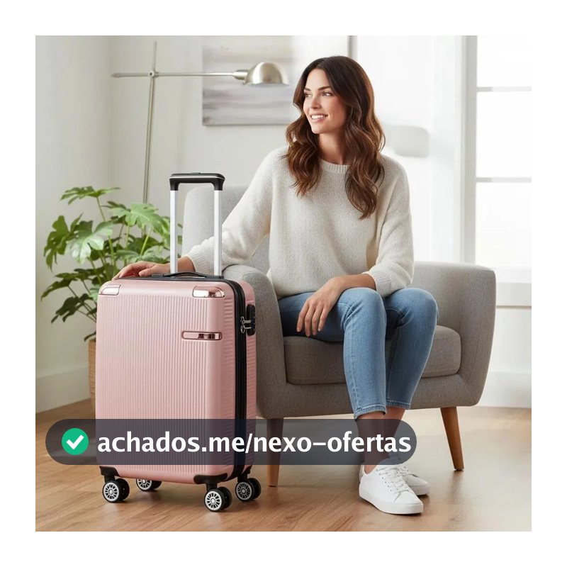 Mala Sweet Studio Para Viagem Bordo Pequena De Mão Com Rodas Removíveis Rosa Mala 2088