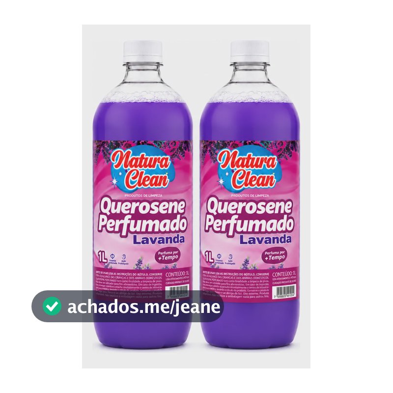 Querosene Perfumado Kit Duplo - Lavanda 1l - Pisos & Limpeza Lavanda