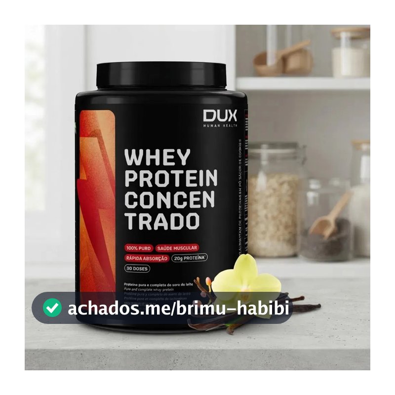WHEY Protein Concentrado Dux em pó sabor Baunilha x 900g