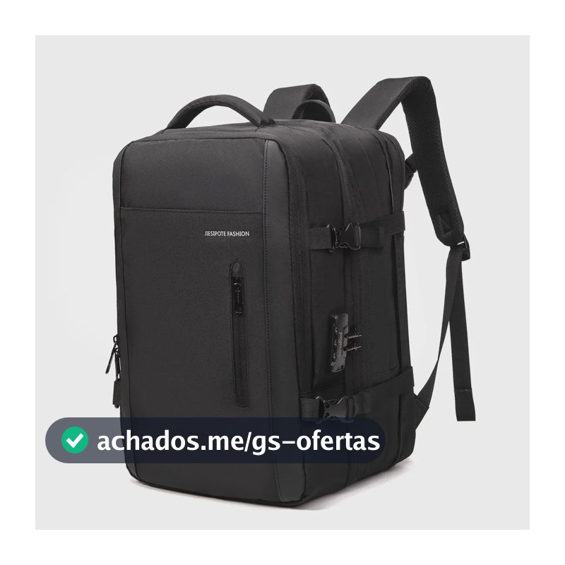 Mochila Para Notebook Impermeável com Porta USB e Senha Para Homem