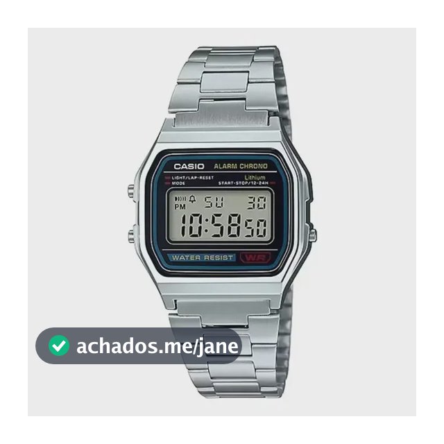 Relógio Casio Digital Vintage Prata Unissex Original Barato Prata