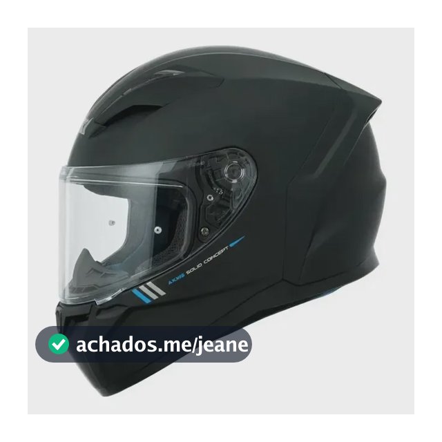 Capacete Axxis Segment Solid A1 Preto Fosco Black Mate Preto Sólido Fosco 57/58