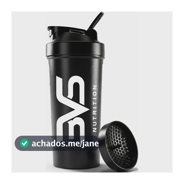 COQUETELEIRA / SHAKER Preta - Academia 600ml - 3VS Nutrition