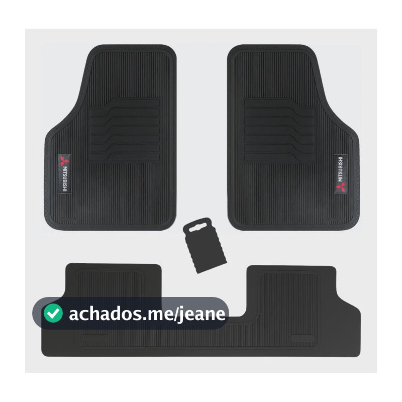 Tapete Mitsubishi Emborrachado Carro Personalizado Jogo 5 Pç 3 Peças L200 Triton 2008 A 2024