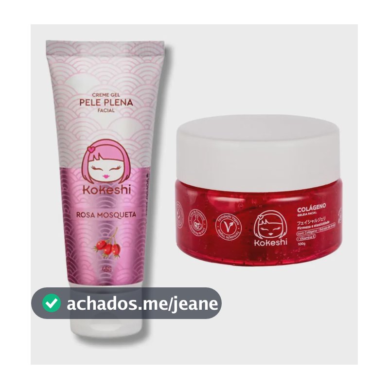 Kit Kokeshi Pele Plena Rosa Mosqueta + Geleia De Colágeno