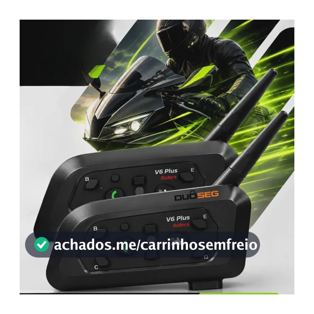Par Intercomunicador Capacete Moto V6 Plus Bluetooth 5.1 Comunicador Sem Fio Interfone Motociclista Alcance 1.200m Áudio HD Cancelamento De Ruído IP65 Bateria Longa Duração Kit 2
