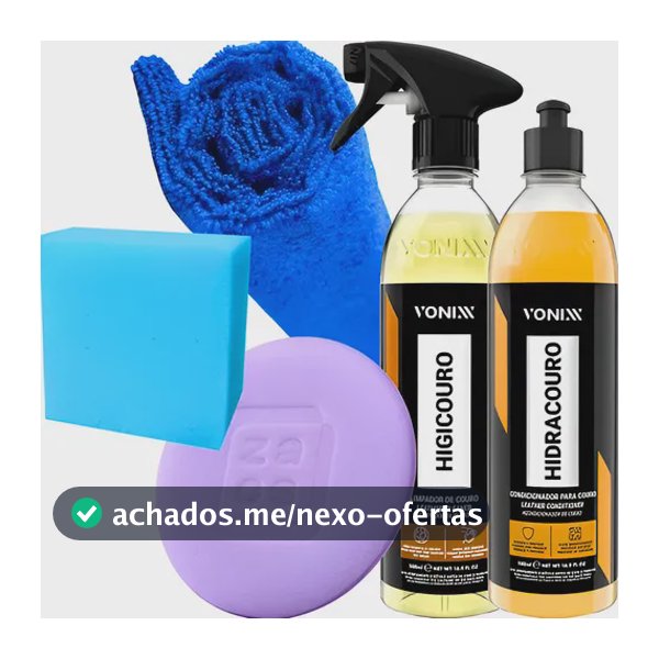 Kit Para Limpar E Hidratar Banco De Couro Automotivo Vonixx