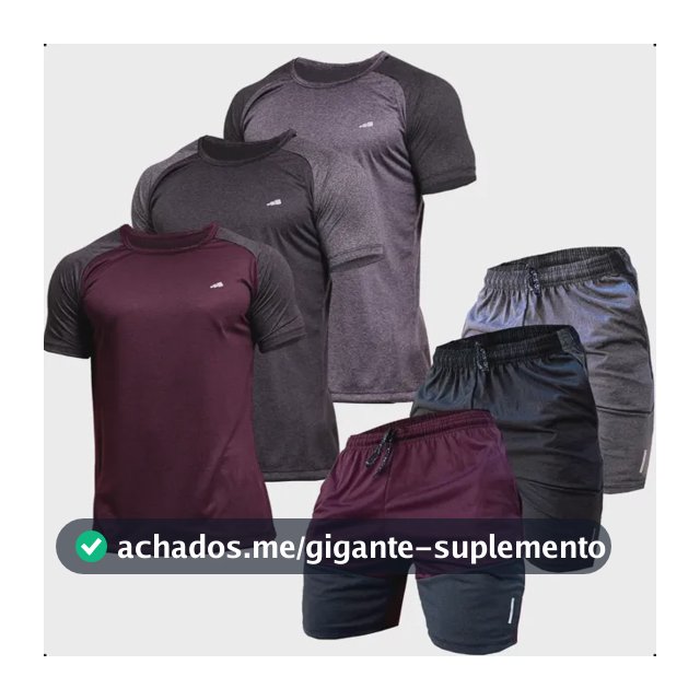 Kit 3 Conjuntos Dry Fit Masculino Academia Fitness Lisa Malh Preto+cinza+vermelho Gg
