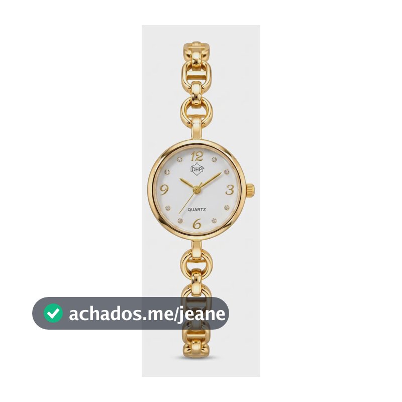 Relógio De Pulso Feminino Bracelete Luxo Old Money Chique Dourado Cx Branca
