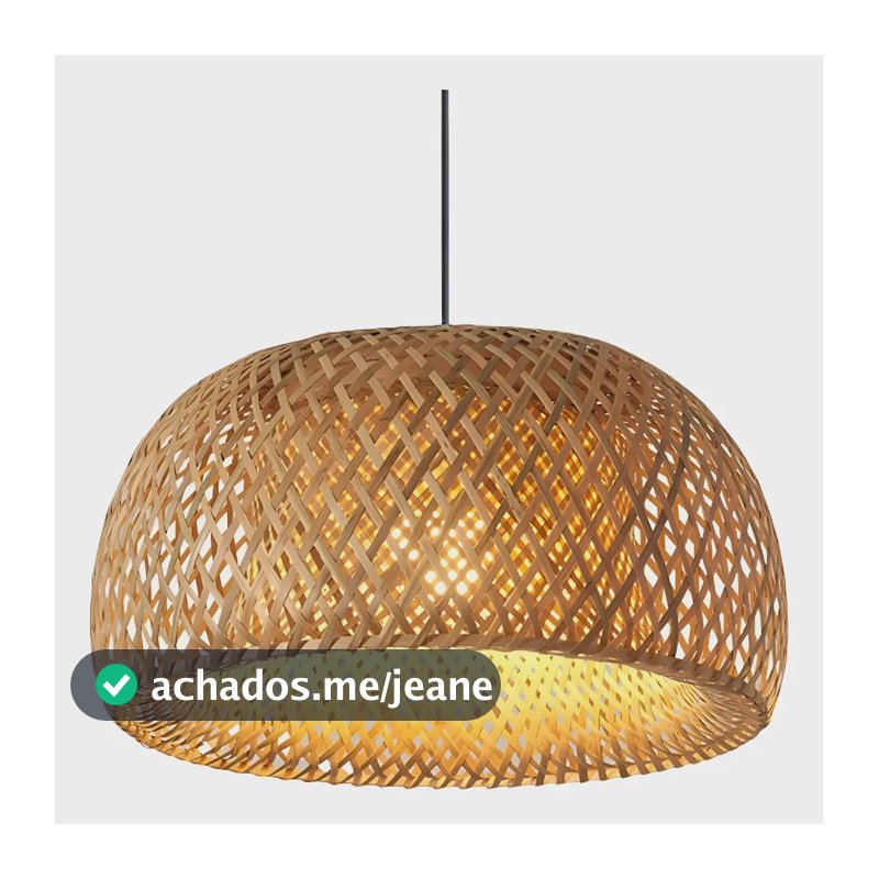 Lámpara Colgante Bambú Orgánico Bivolt Estilo Rústico Hogar 220v