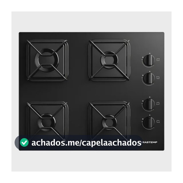 Cooktop Brastemp a Gás 4 Bocas com Grades de Ferro - BDD61BE