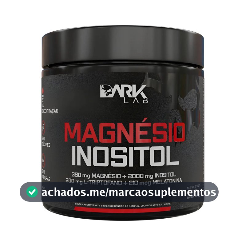Magnésio E Inositol Taurina Melatonina 300g Dark Lab Maracujá - 50 Doses