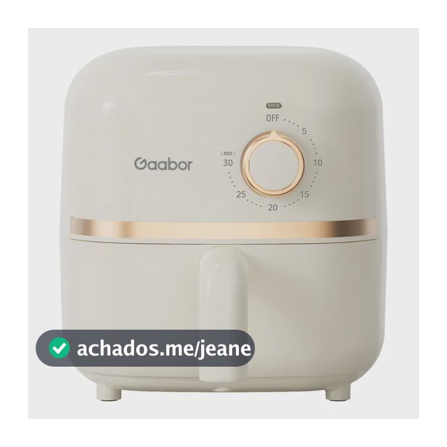 Mini Air Fryer Gaabor Fritadeira Elétrica S/ Óleo 1,4l 900w Branco 127v