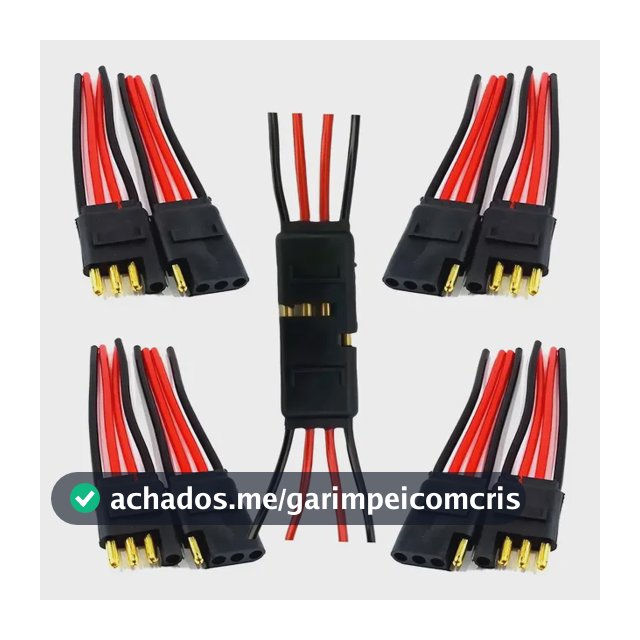 Plug Tomada Conector Soquete 4 Vias Fio 4mm Com 5 Unidades