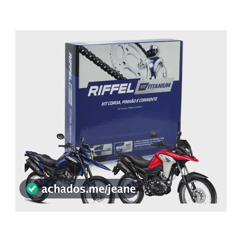 Kit Relação Bros 160 / Xre 190 Original Riffel Titanium