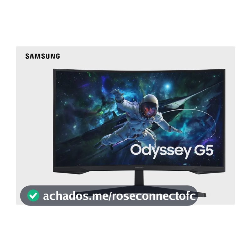 Monitor Gamer Samsung Odyssey G5, 32 ,qhd, 165hz,1ms,hdmi,dp Preto