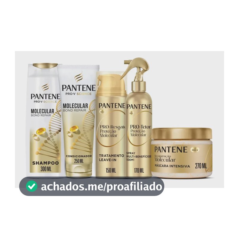 Kit Pantene Bond Repair - Shampoo + Condicionador + Máscara + Leave-In + Spray