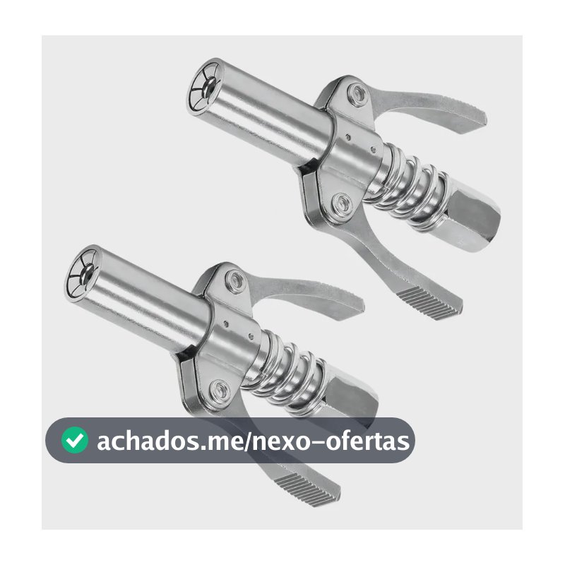 Kit 2 Bico Graxeiro Aplicador De Graxa Pistola Lubrificacao