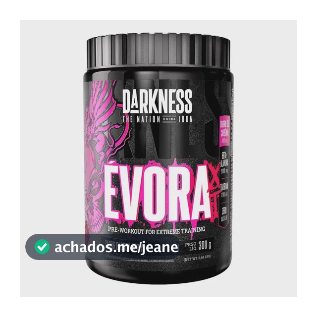 Suplemento Em Pó Darkness Pré Treino Évora Sabor Bloody Berry X 300g