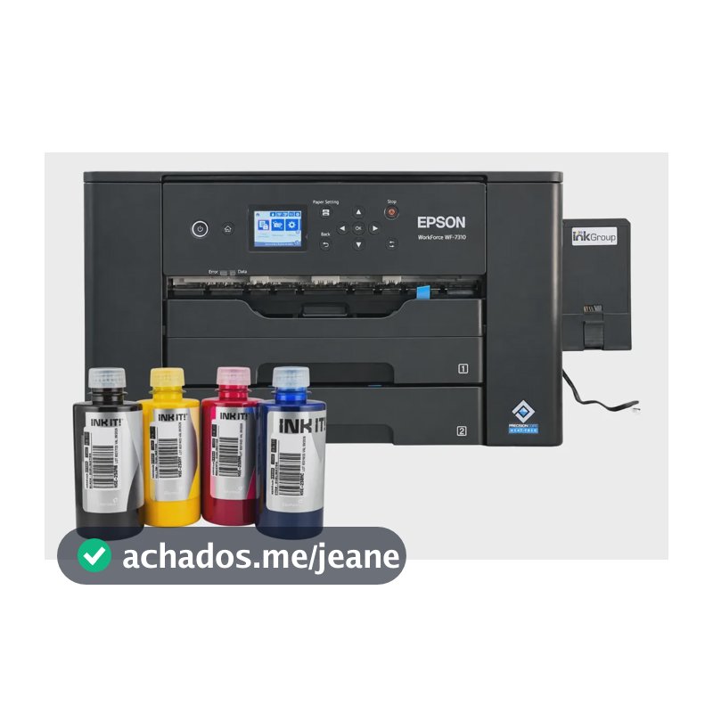 Impressora Sublimática A3+ Epson Wf-7310 Bulk Ink 2 Gavetas Preto 127/220v