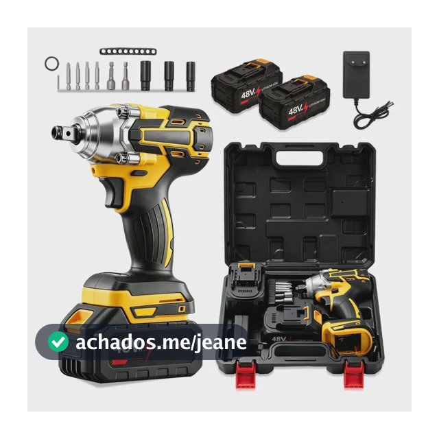 Kit Chave Impacto 2 Baterias 48v 10 Células Com Maleta