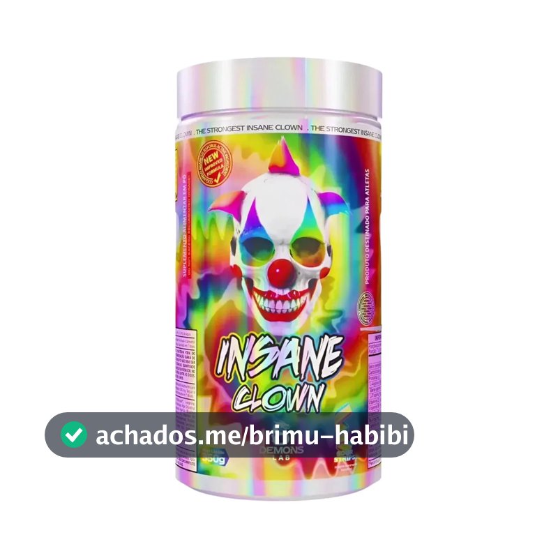 Suplemento em pó Demons Lab Beta alanina Pré Treino Insane Clown 350g Demons sabor Suor Strips x 350g