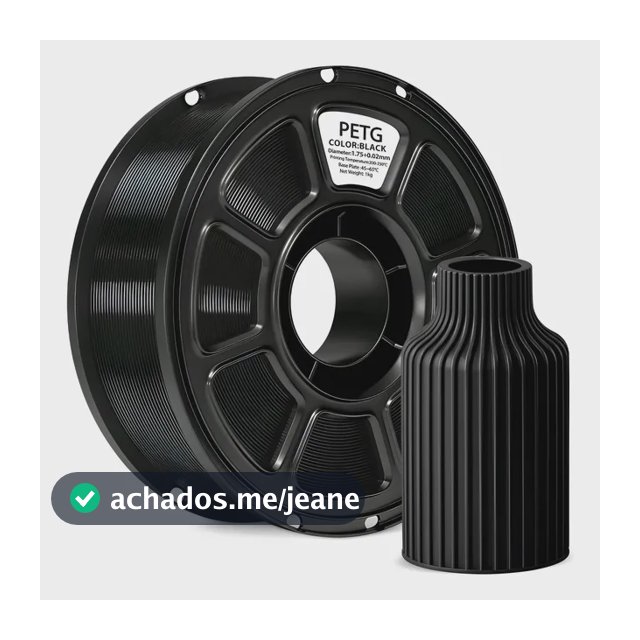 Filamento Petg 1,75mm 1kg Para Impressora 3d Branco Ou Preto