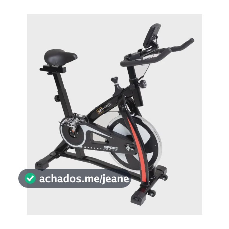Bicicleta Spinning Ergométrica Roda Inércia 8Kg Cor Preto Academia Em Casa Wct Fitness