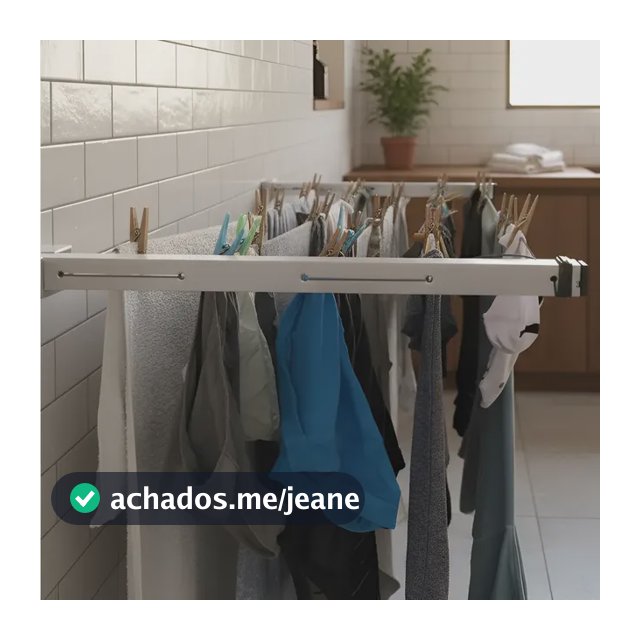 Varal De Roupa Reforçado 80 Kg Dobrável 2 Hastes Premium