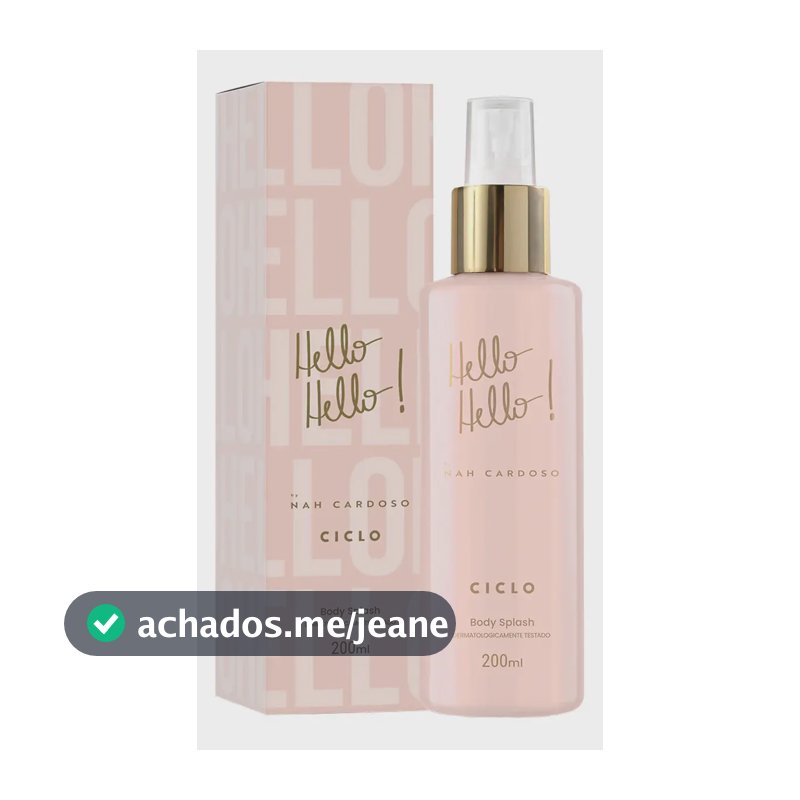 Body Splash Ciclo Hello Hello Nah Cardoso de 200 mL