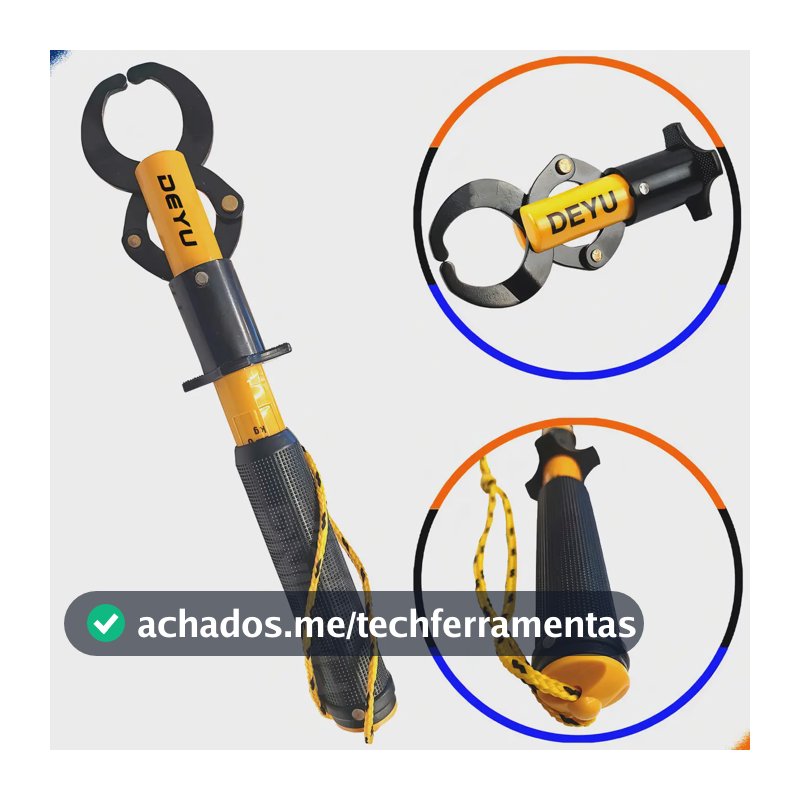 Alicate Pesca Deyu DY-01 Garra Balança Integrada 21kg Antiderrapante Amarelo