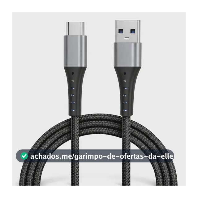 Cabo Usb Tipo-C 2 Metros Carregador Turbo Compatível Com Motorola Moto G Samsung Galaxy Xiaomi Redmi iPhone 15 16 17 Pro Max Carplay Ps5 Super Rápido