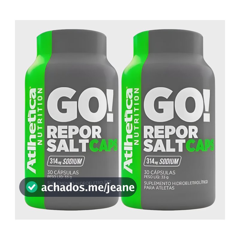 Repor Salt Cápsula Sal Endurance Atlhetica Kit 2 Potes Sais Sem Sabor
