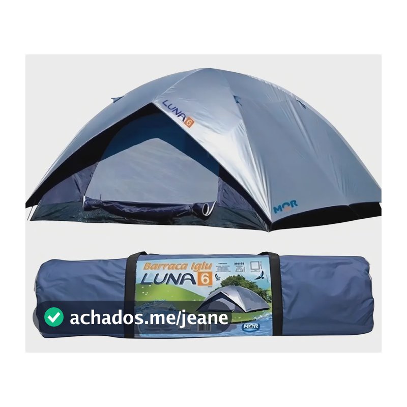 Barraca Impermeável Acampamento Camping 6 Pessoas Mor Cor Prata/Azul