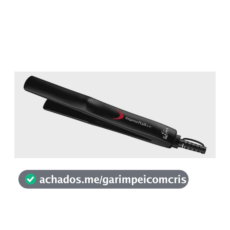 Chapinha De Cabelo Prancha Gama Italy Professional Cor Preto