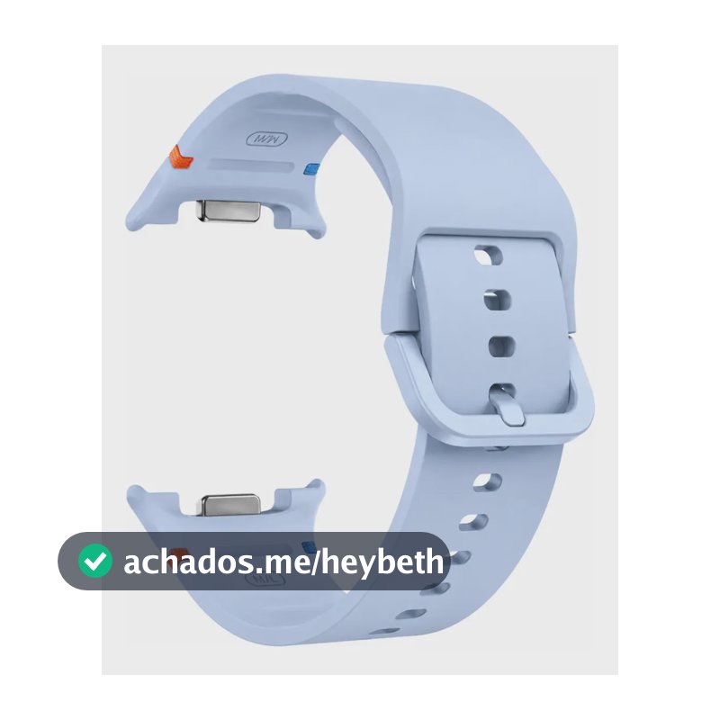 Pulseira Silicone Para Samsung Galaxy Watch 8 e Samsung Galaxy Watch 9 de 40mm 44mm e Classic de 46mm Cor Azul-claro 22mm