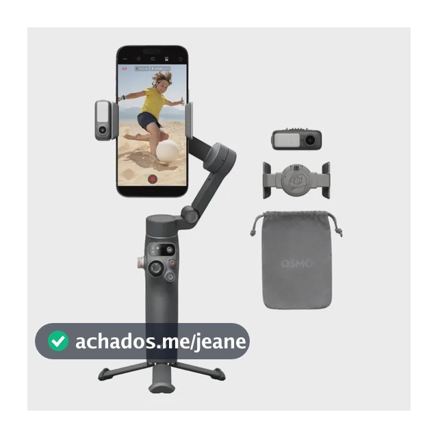 DJI Osmo Mobile 7P para celulares, iPhone e Android, rastreamento nativo, iluminação, estabilizador de 3 eixos, inicialização rápida, edição com um toque, braço extensível - DJI132
