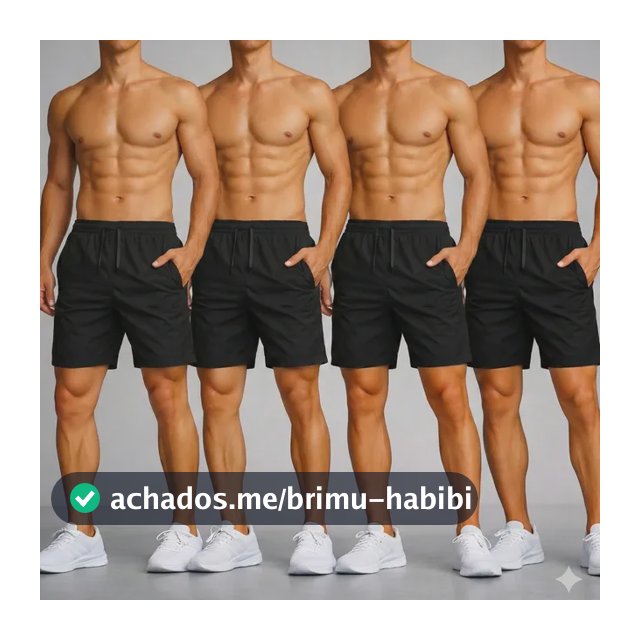 Kit 4 Short Tactel Masculino Casual Praia Bermuda Bolso