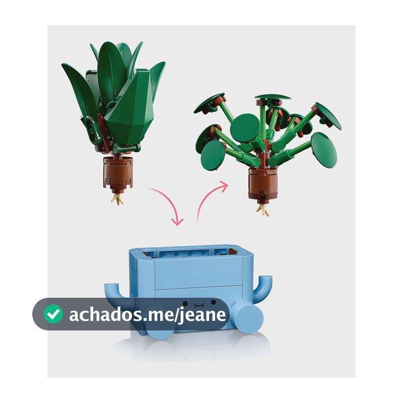Decoração LEGO® Botanicals Happy Plants 10349 217 Dracena e Pilea