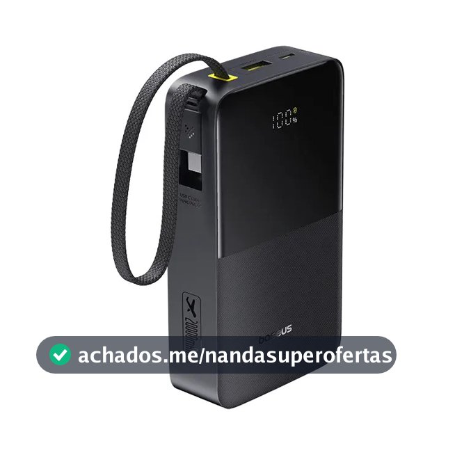 Power Bank Baseus Turbo Bipow2 Pro 20000mah 22.5w Cor Preto