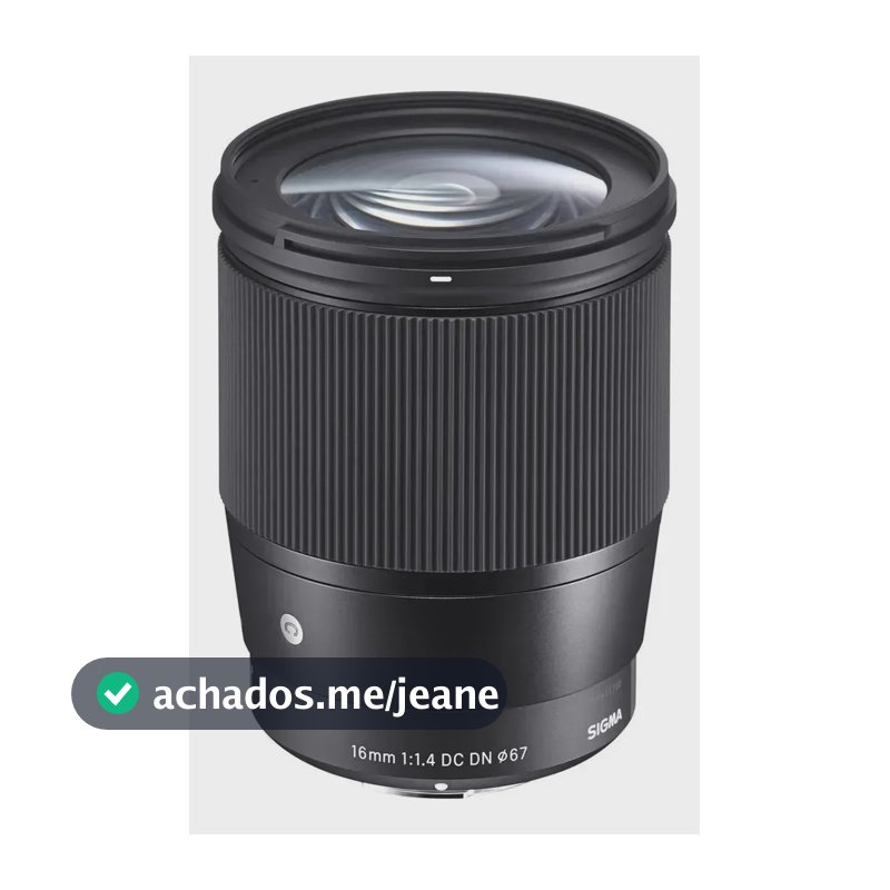 Lente Sigma 16mm F/1.4 Dc Dn Contemporary Para Sony E-mount Sigma Sa Preto