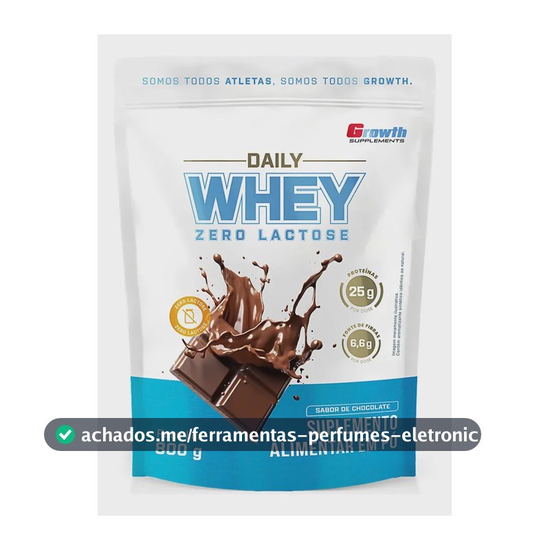 Daily Whey Protein Zero Lactose 800g Growth Supplements Chocolate
