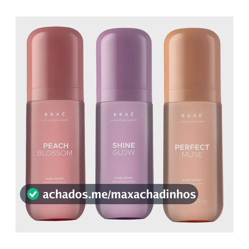 Braé By Ana Paula 3 Body Splash Peach + Perfect + Shine